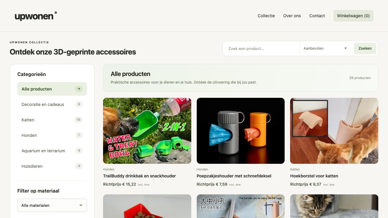 Website van Upwonen
